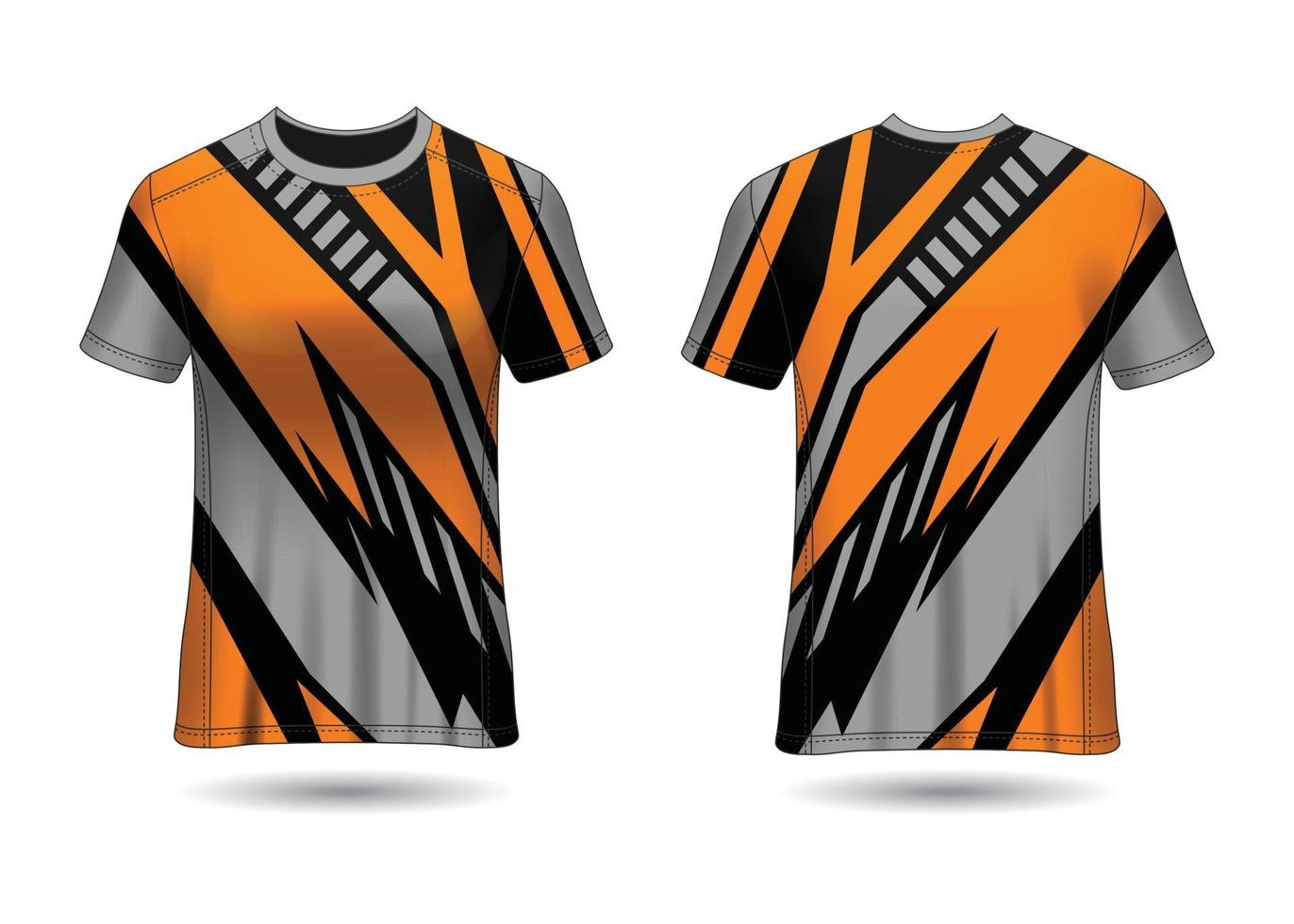 t-shirt design sportivo. maglia da corsa. vista anteriore e posteriore uniforme. vettore