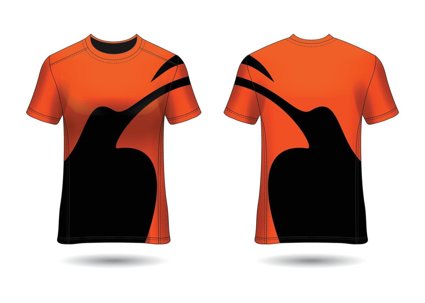 t-shirt design sportivo. maglia da corsa. vista anteriore e posteriore uniforme. vettore