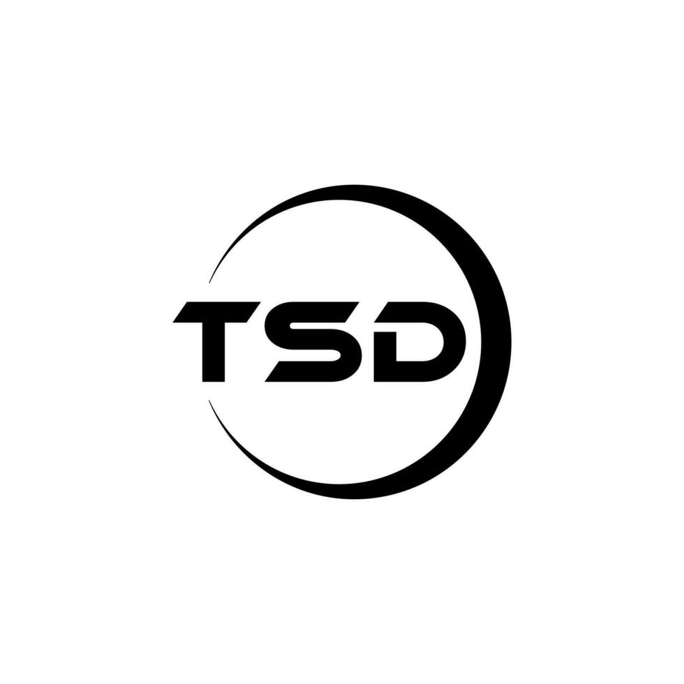 tsd lettera logo disegno, ispirazione per un' unico identità. moderno eleganza e creativo design. filigrana il tuo successo con il Impressionante Questo logo. vettore