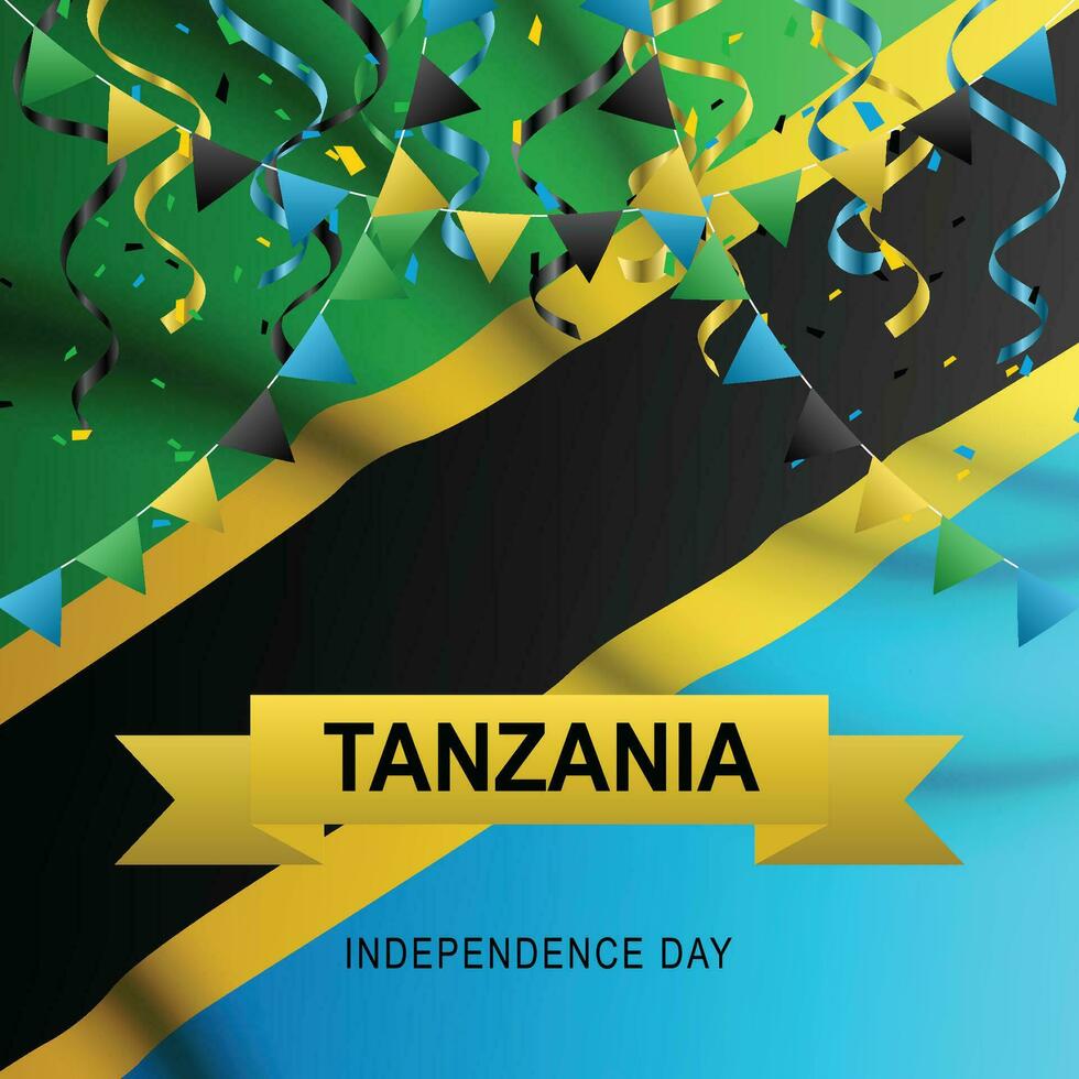 Tanzania indipendenza giorno sfondo. vettore