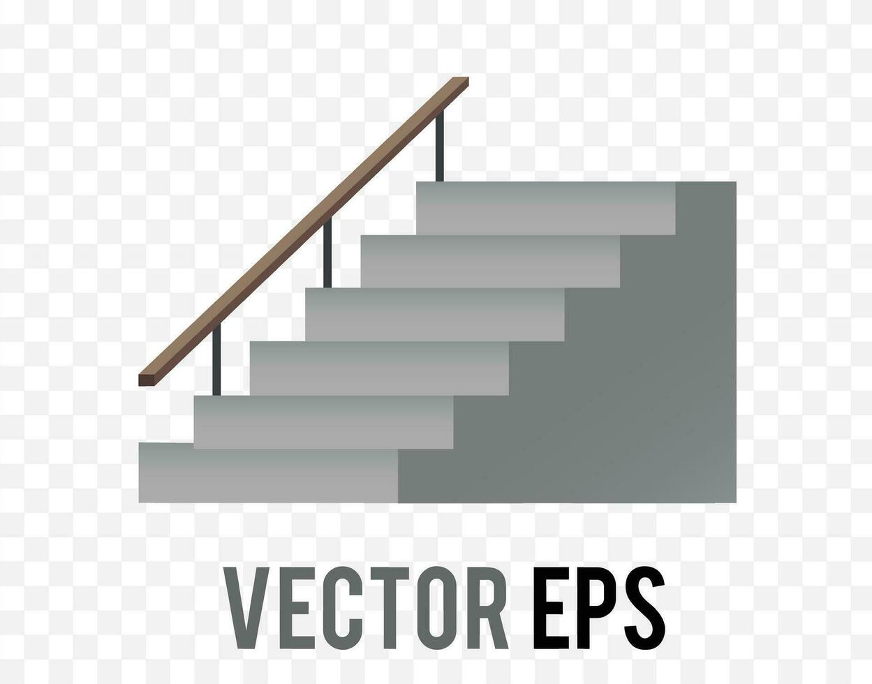 il classico grigio retrò stile scale con Marrone bracciolo icona vettore