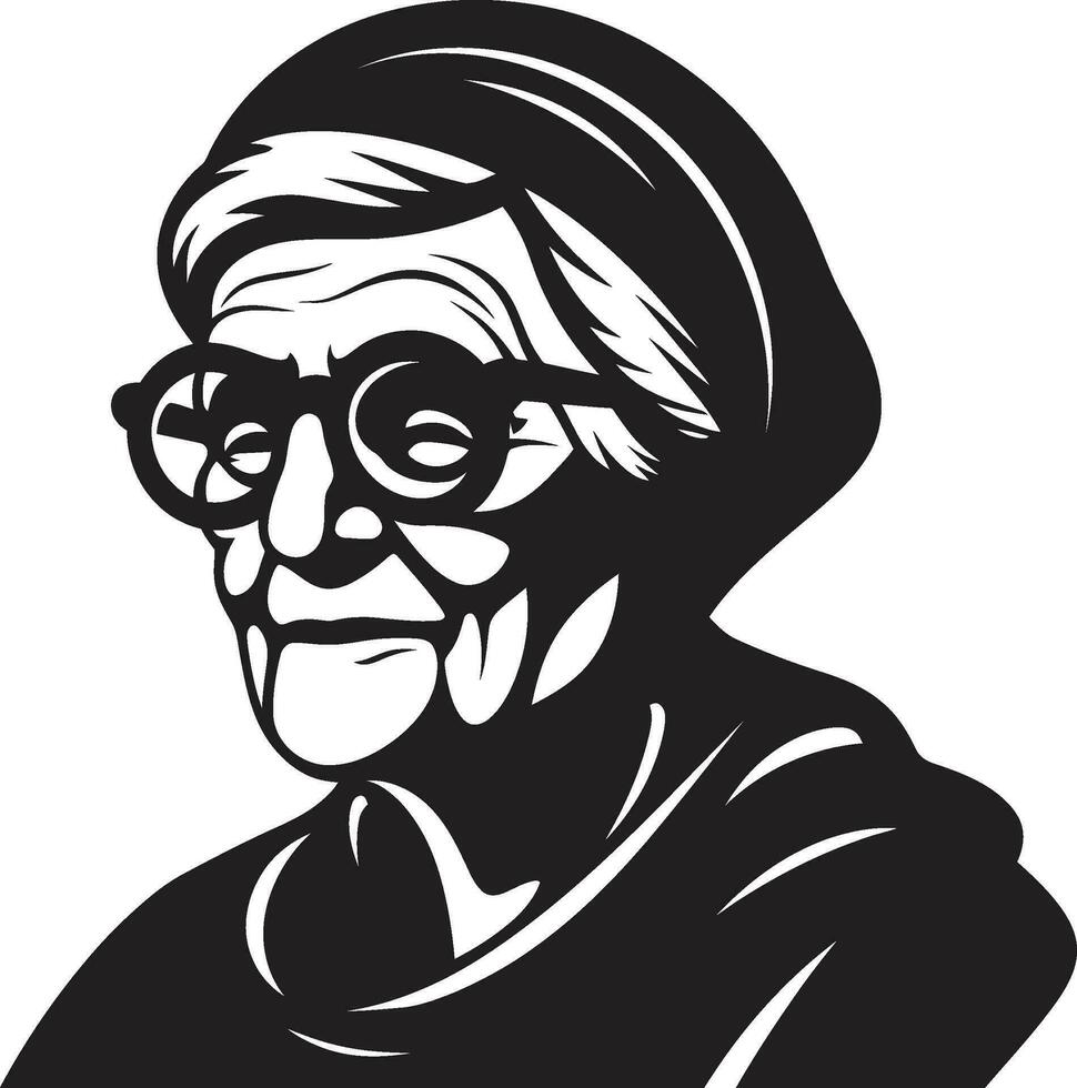 raffigurante vecchio Da donna viaggio nel vettore vettorializzare nonne vecchio Da donna bellezza