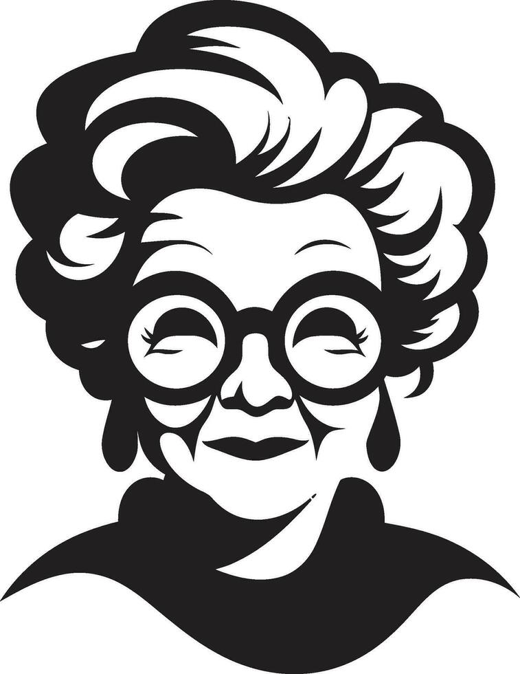 Vintage ▾ vettori illustrare vecchio donne vecchio Da donna vettore espressioni