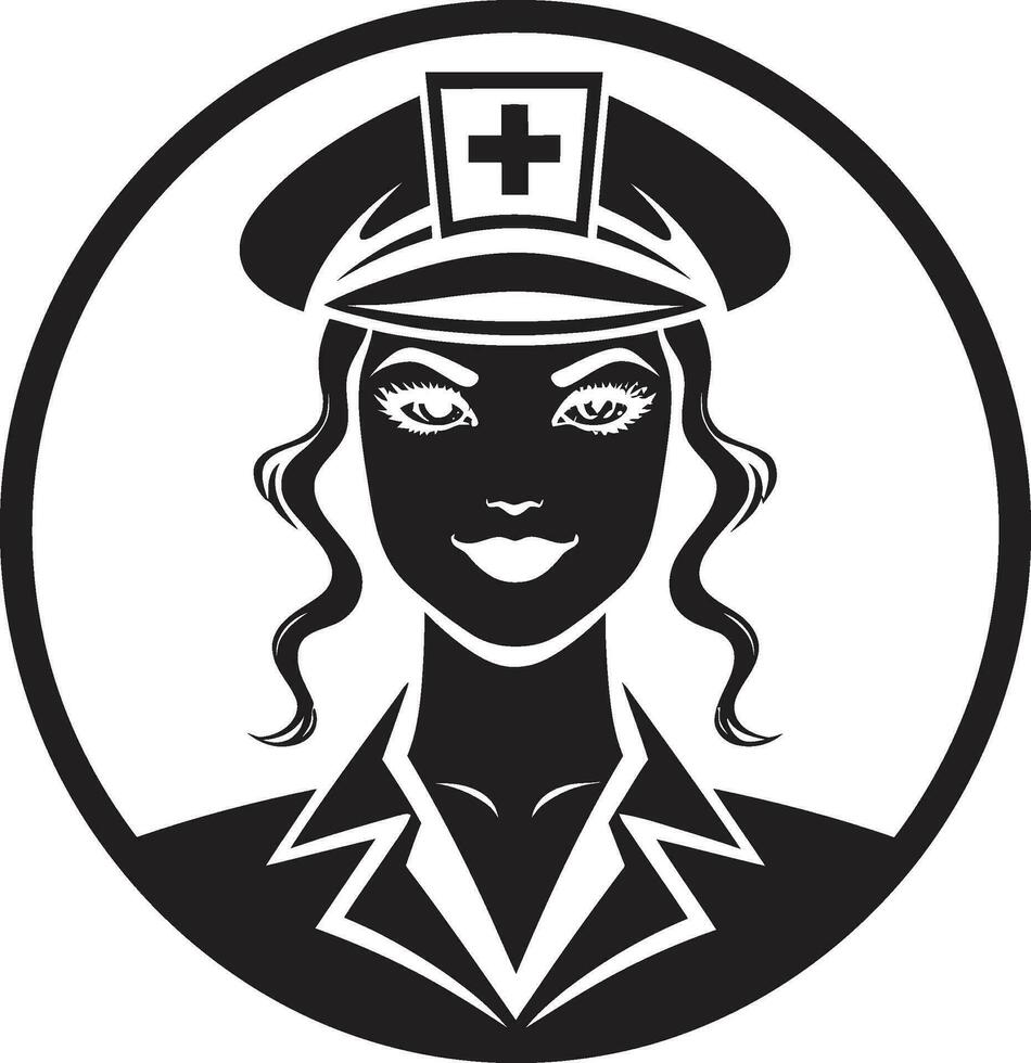 infermiera icone il spirito di assistenza sanitaria nel digitale arte infermiera vettore illustrazione eroi nel arte