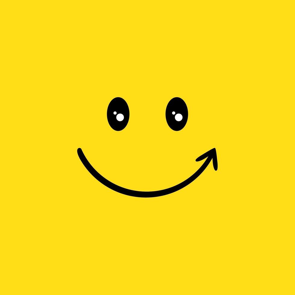 elemento di sorriso dell'icona dell'illustrazione di vettore del fronte felice