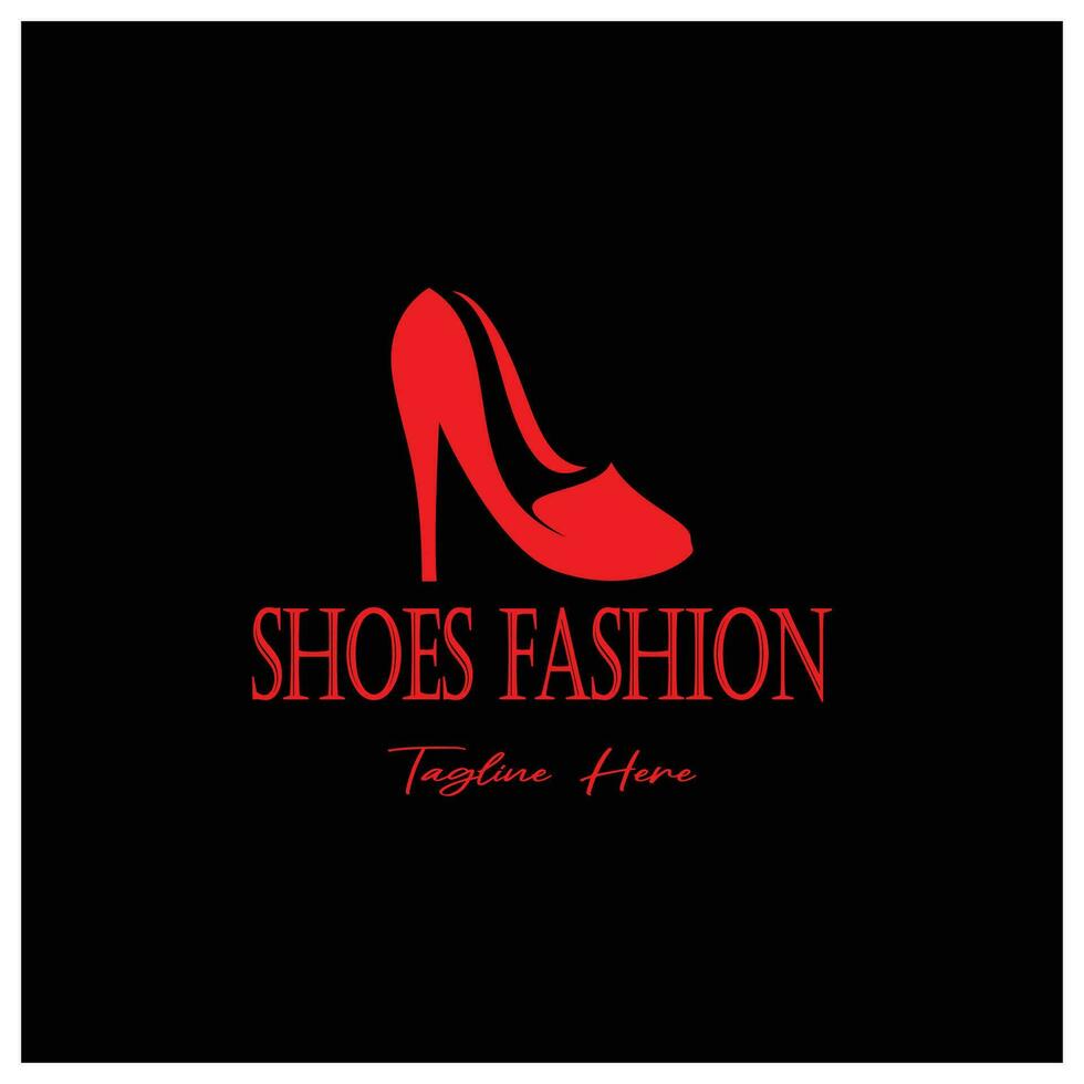 logo per Da donna alto tacco scarpe quello è elegante e lussuoso e femminile. logo per attività commerciale, Da donna scarpa negozio, moda, scarpa azienda, bellezza. vettore
