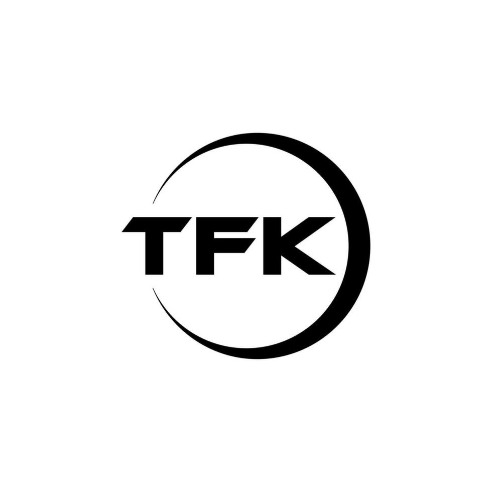 tfk lettera logo disegno, ispirazione per un' unico identità. moderno eleganza e creativo design. filigrana il tuo successo con il Impressionante Questo logo. vettore