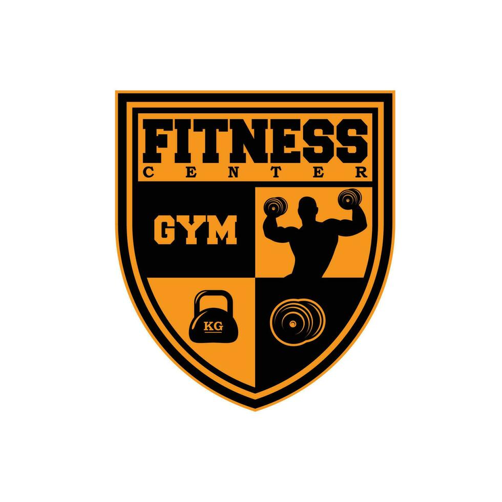 fitness e bodybuilding logo design ispirazione vettore