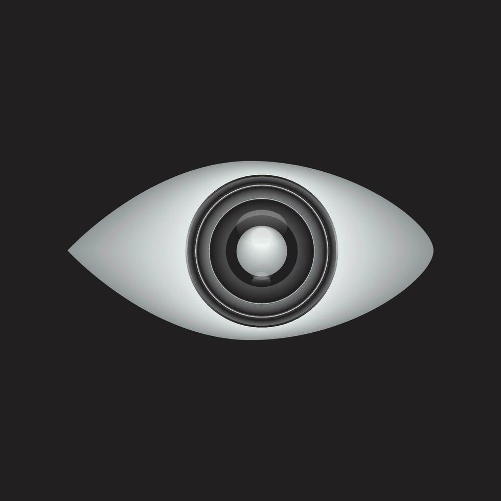 umano occhi su un' nero sfondo modificabile vettore illustrazione eps10.