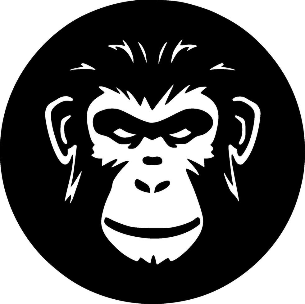 scimmia, minimalista e semplice silhouette - vettore illustrazione