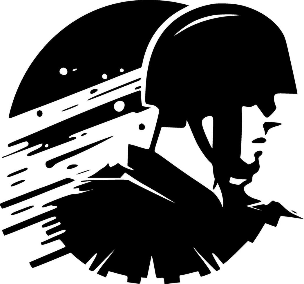 guerra - minimalista e piatto logo - vettore illustrazione