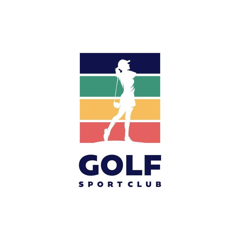 Vintage ▾ golf club logo design vettore illustrazione