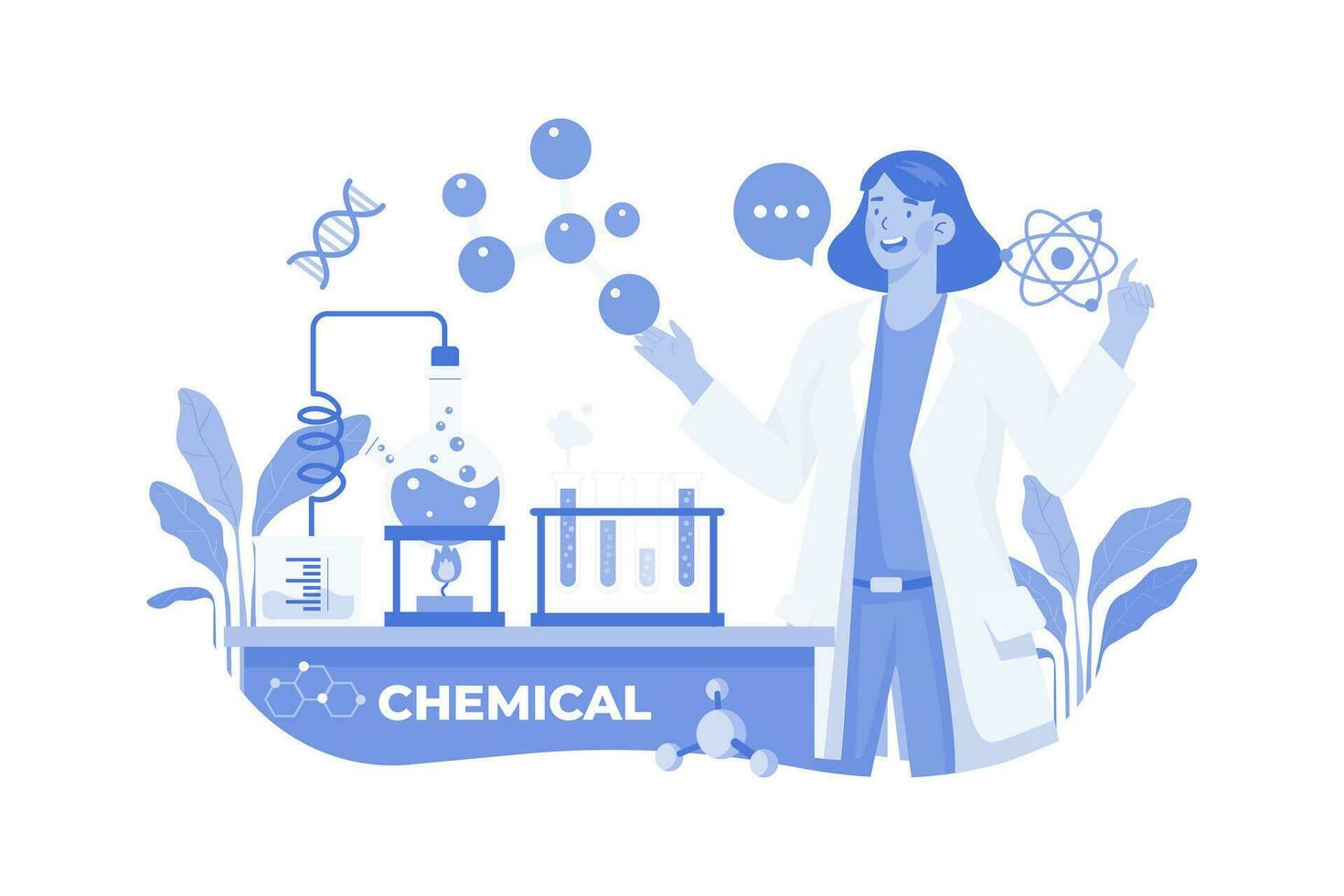 laboratorio assistente fare chimico test vettore