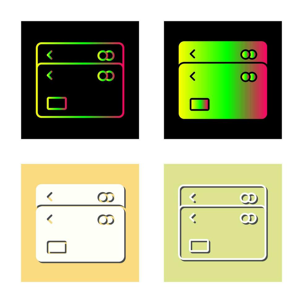 unico multiplo carte vettore icona