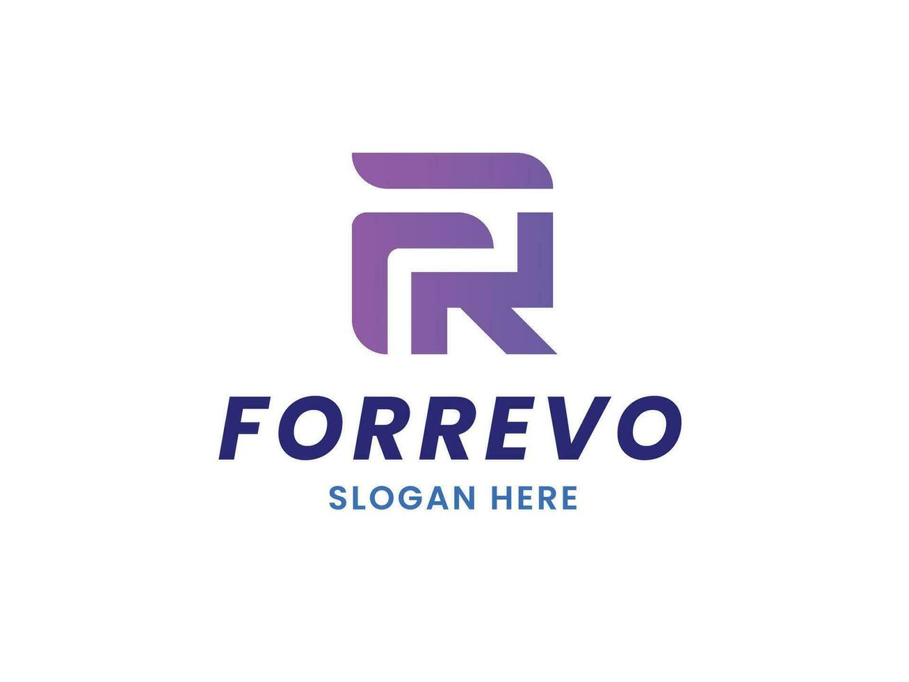 forrevo lettera f e r logo modello vettore