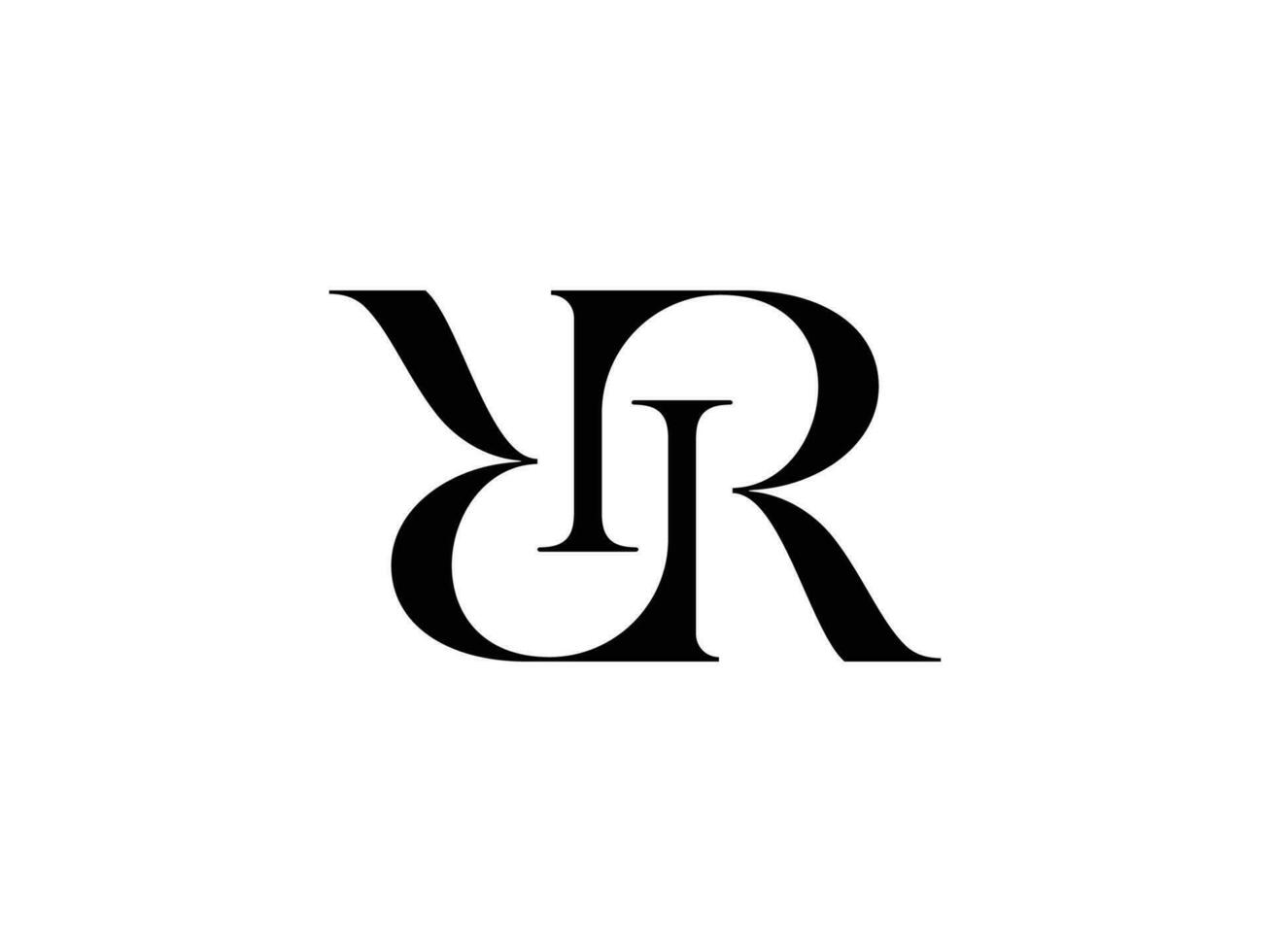 rr iniziale logo con elegante e minimo logogramma vettore