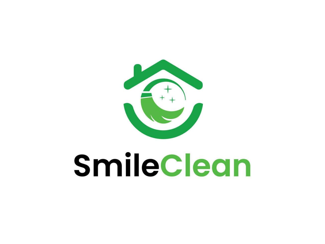 casa pulizia e servizio logo modello vettore