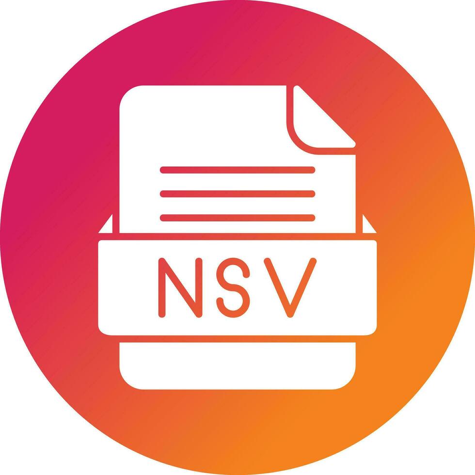 nsv file formato vettore icona