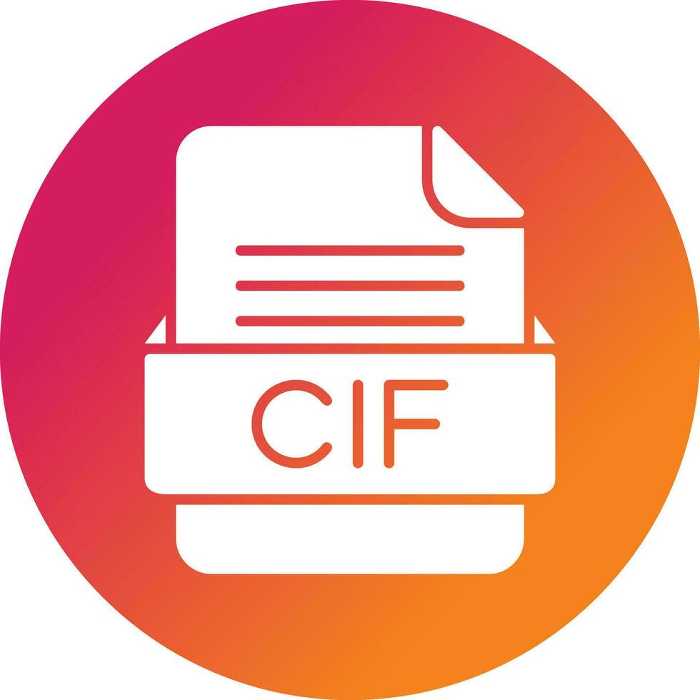 cif file formato vettore icona