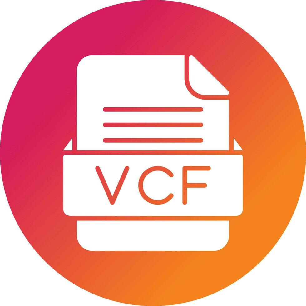 vcf file formato vettore icona