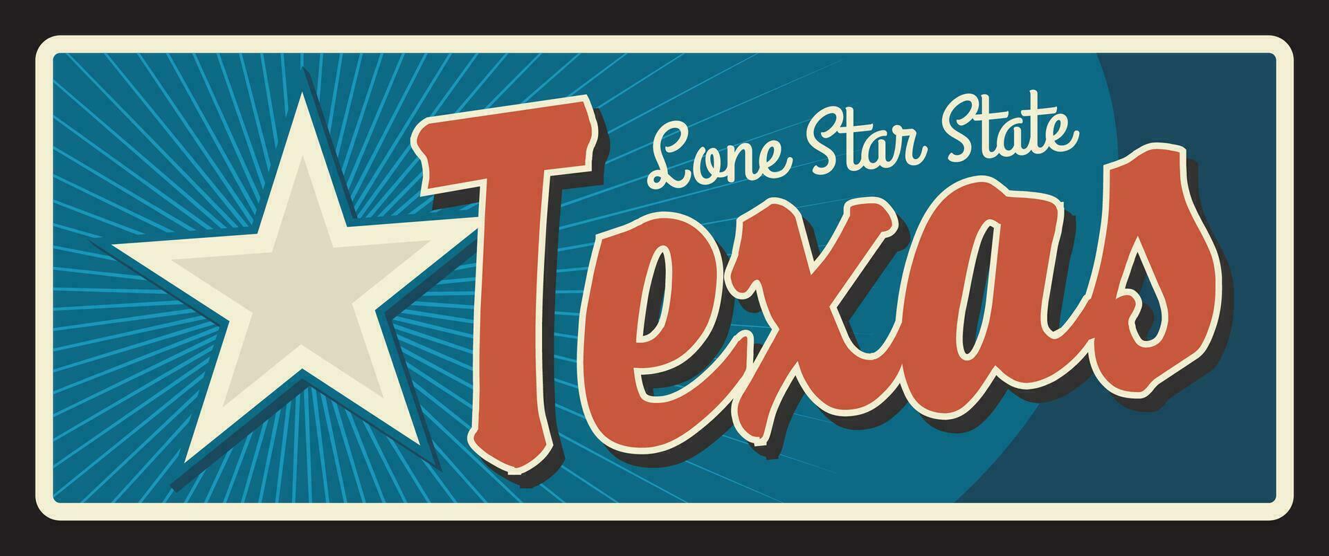 Texas stato cartello, noi Vintage ▾ viaggio piatto vettore