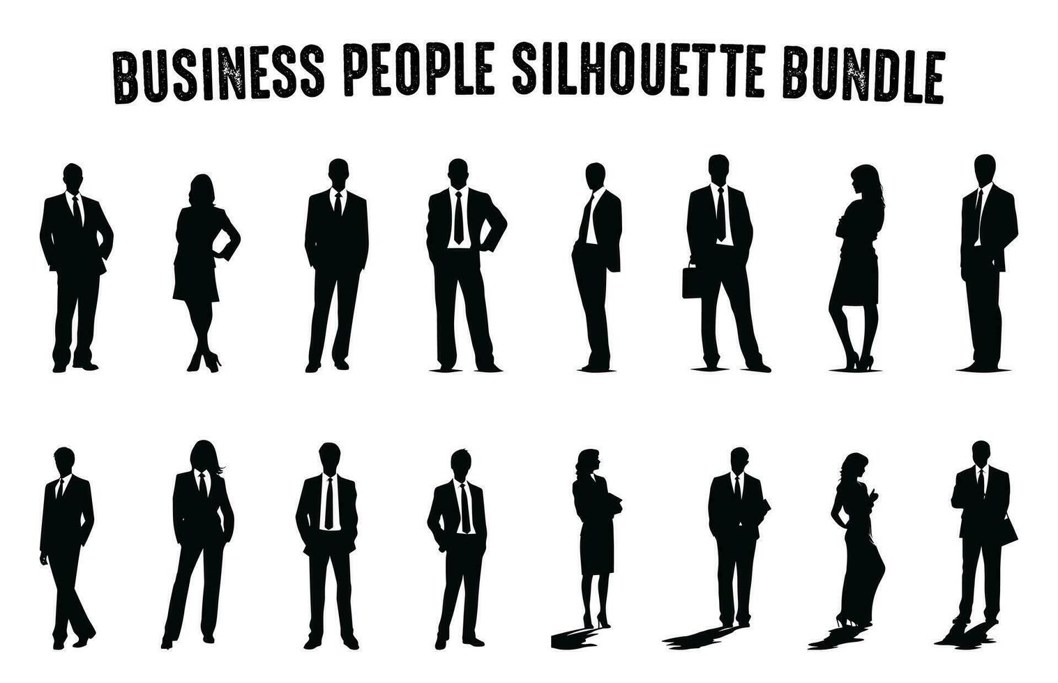 attività commerciale persone vettore sagome impostare, aziendale uomini e donne silhouette fascio