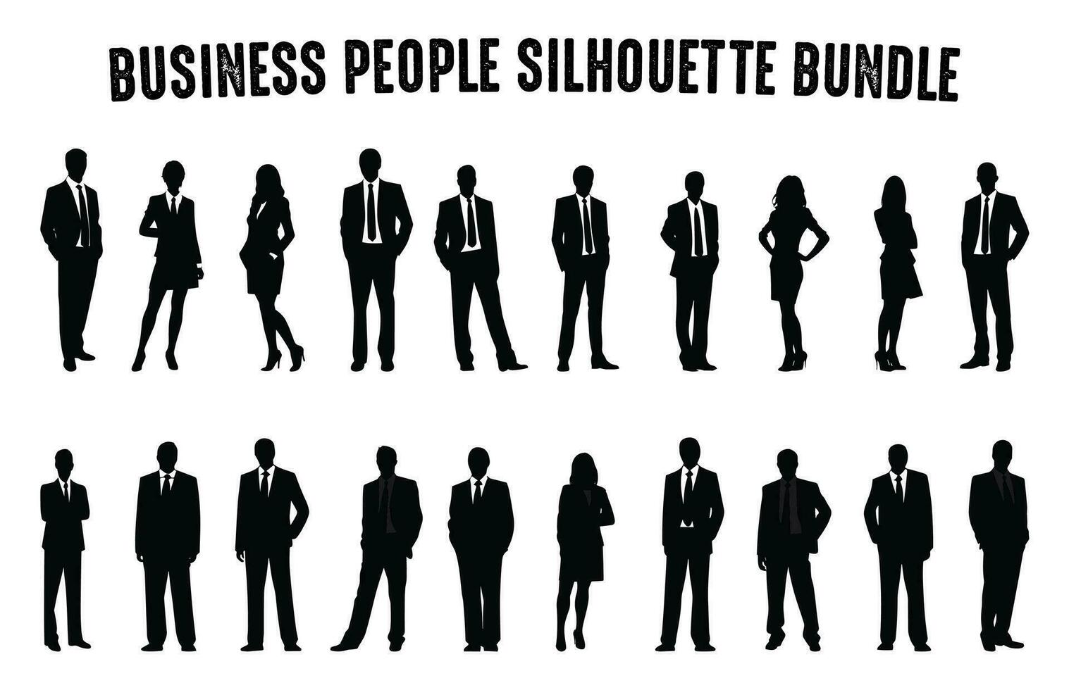 attività commerciale persone vettore sagome impostare, aziendale uomini e donne silhouette fascio