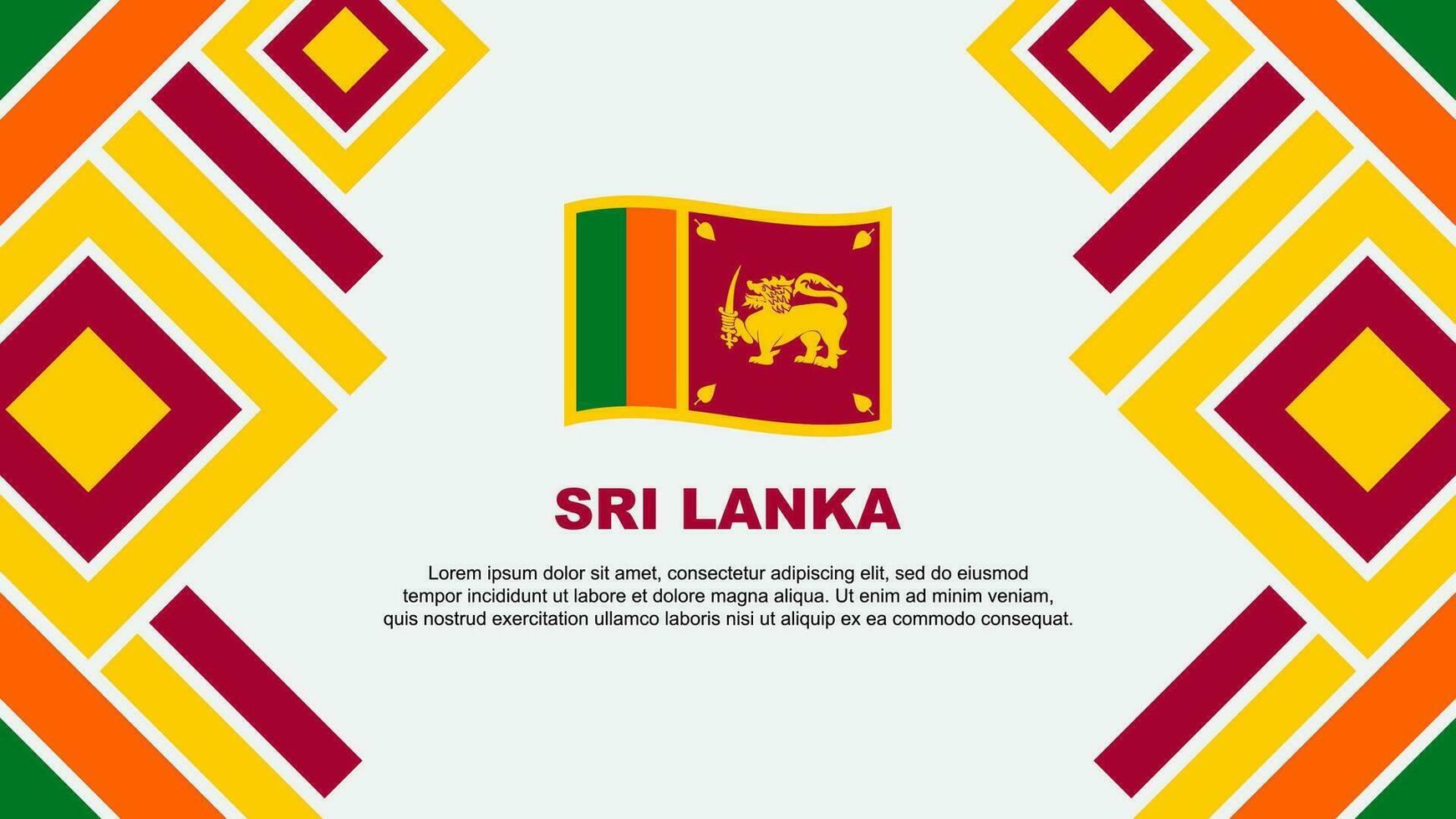 sri lanka bandiera astratto sfondo design modello. sri lanka indipendenza giorno bandiera sfondo vettore illustrazione. sri lanka