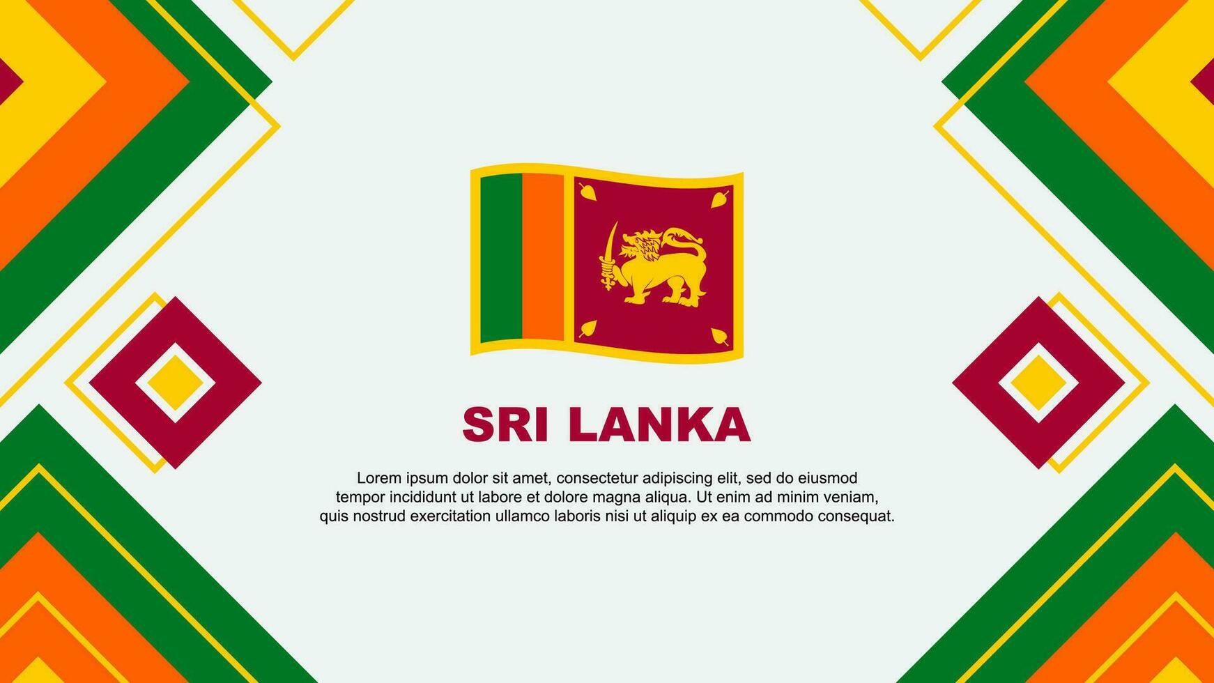 sri lanka bandiera astratto sfondo design modello. sri lanka indipendenza giorno bandiera sfondo vettore illustrazione. sri lanka sfondo