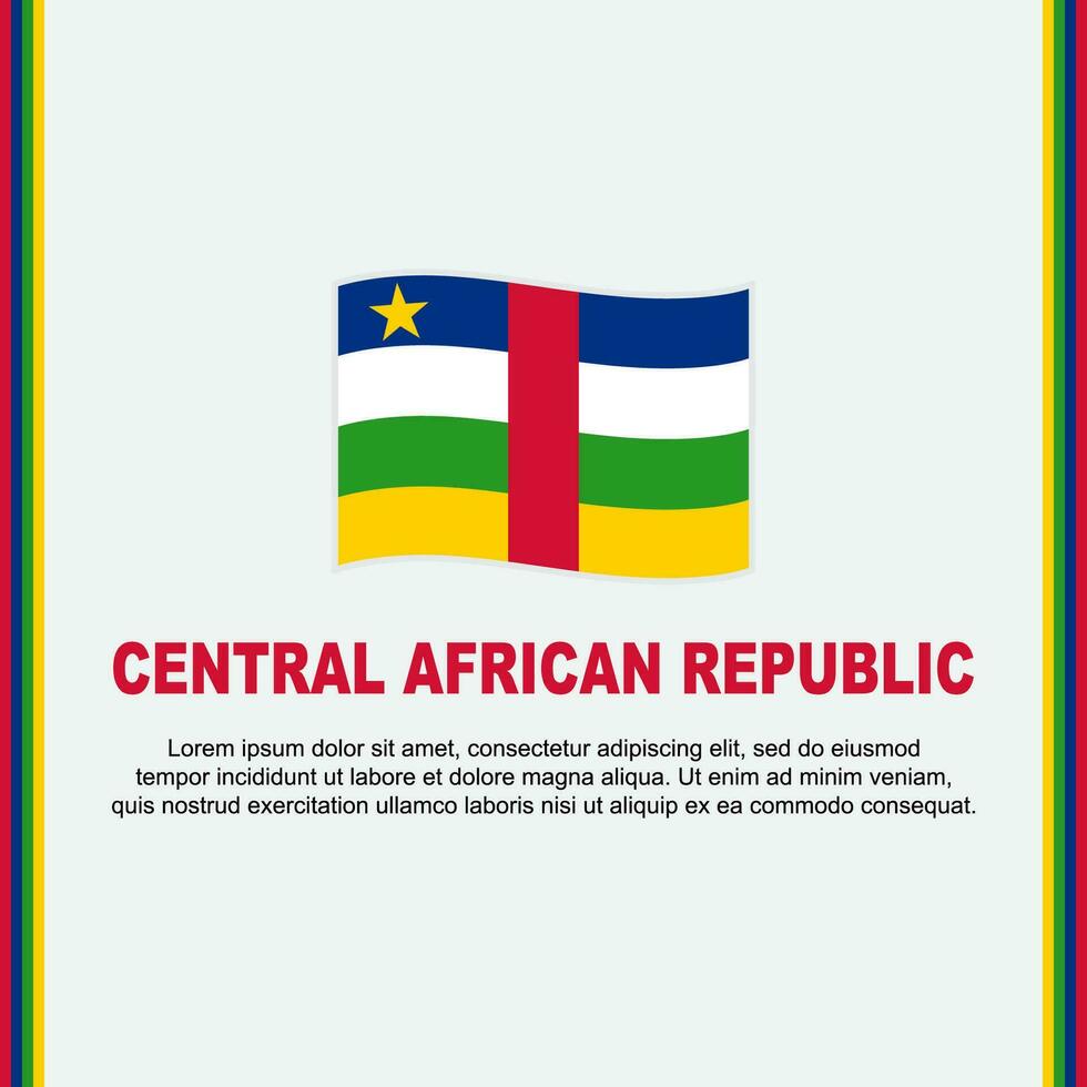 centrale africano repubblica bandiera sfondo design modello. centrale africano repubblica indipendenza giorno bandiera sociale media inviare. cartone animato vettore