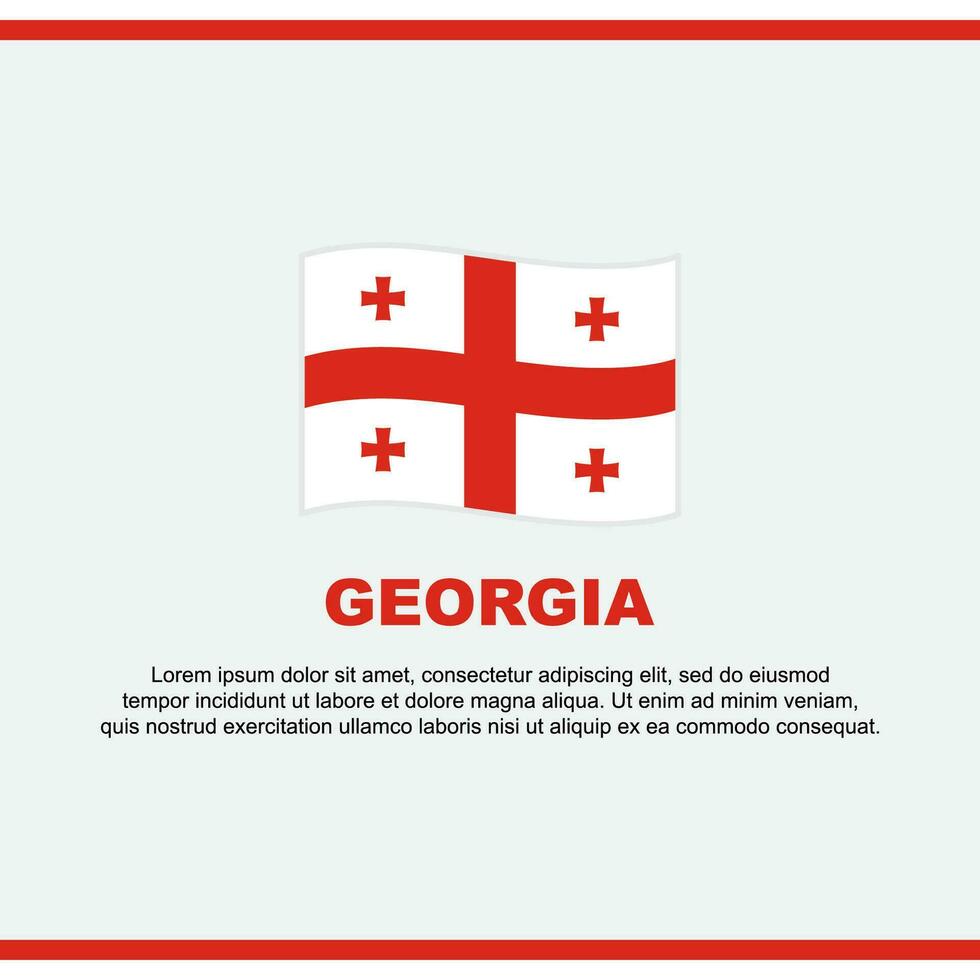 Georgia bandiera sfondo design modello. Georgia indipendenza giorno bandiera sociale media inviare. Georgia design vettore