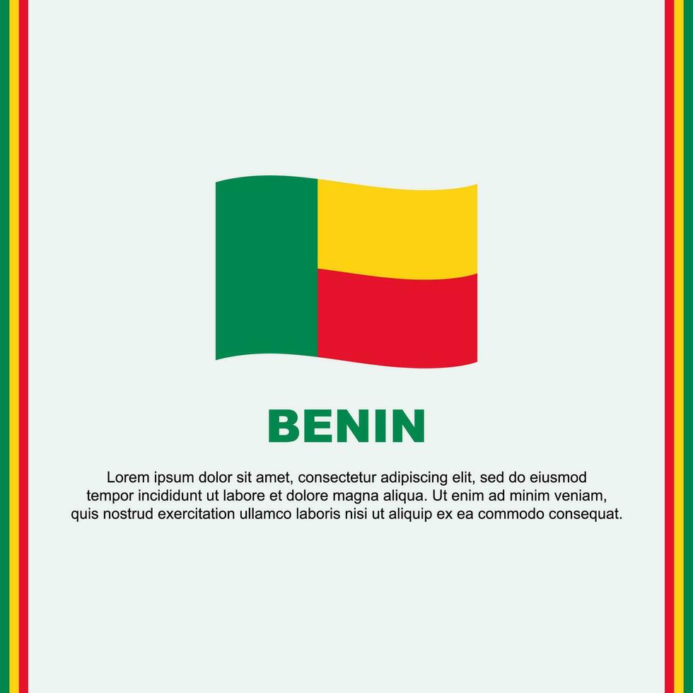 benin bandiera sfondo design modello. benin indipendenza giorno bandiera sociale media inviare. benin cartone animato vettore