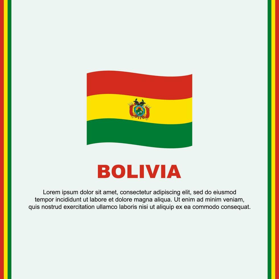 Bolivia bandiera sfondo design modello. Bolivia indipendenza giorno bandiera sociale media inviare. Bolivia cartone animato vettore