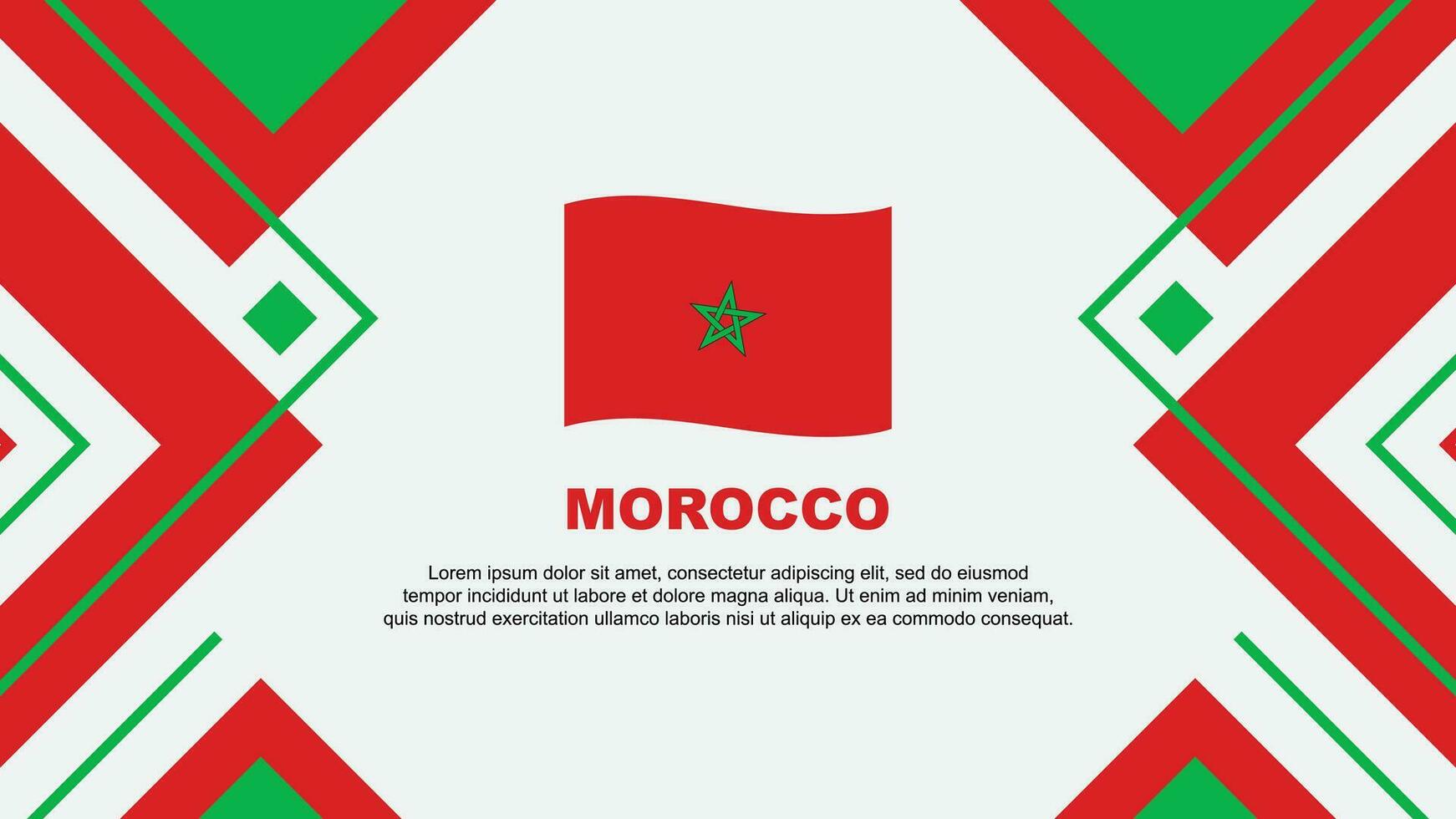 Marocco bandiera astratto sfondo design modello. Marocco indipendenza giorno bandiera sfondo vettore illustrazione. Marocco illustrazione