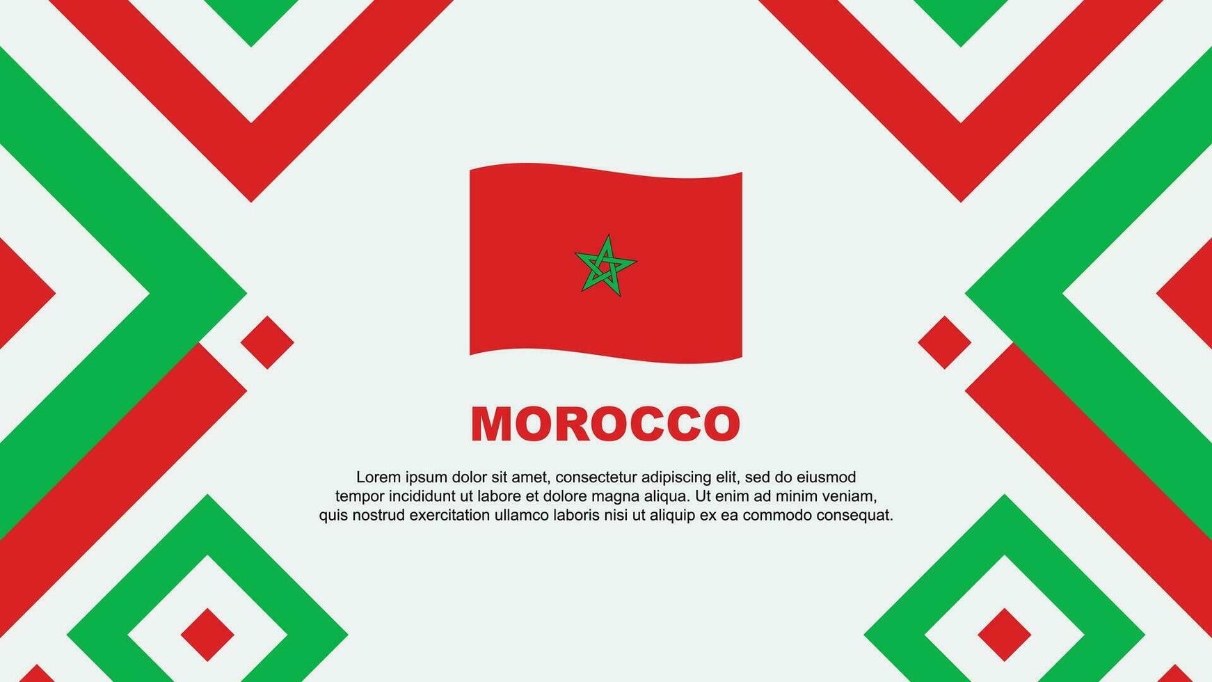 Marocco bandiera astratto sfondo design modello. Marocco indipendenza giorno bandiera sfondo vettore illustrazione. Marocco modello