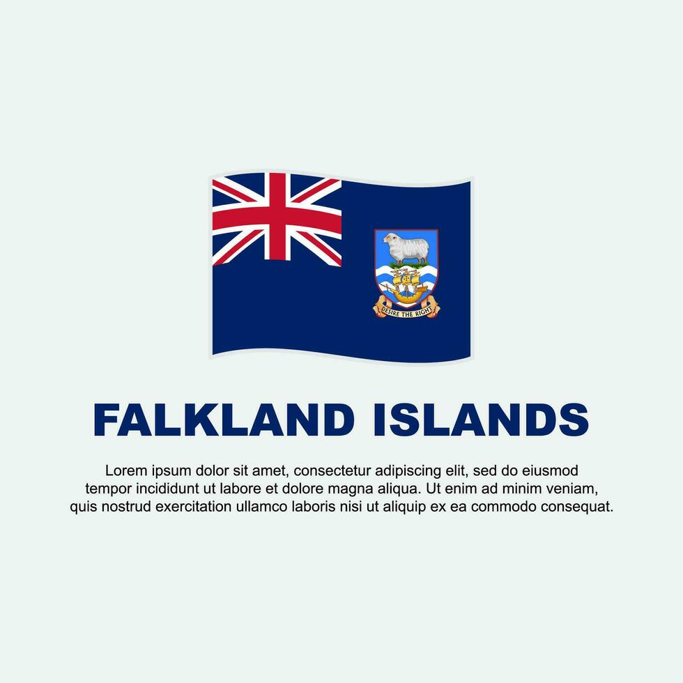 falkland isole bandiera sfondo design modello. falkland isole indipendenza giorno bandiera sociale media inviare. falkland isole sfondo vettore