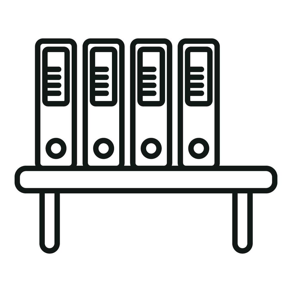 pila ufficio cartelle icona schema vettore. computer dati vettore