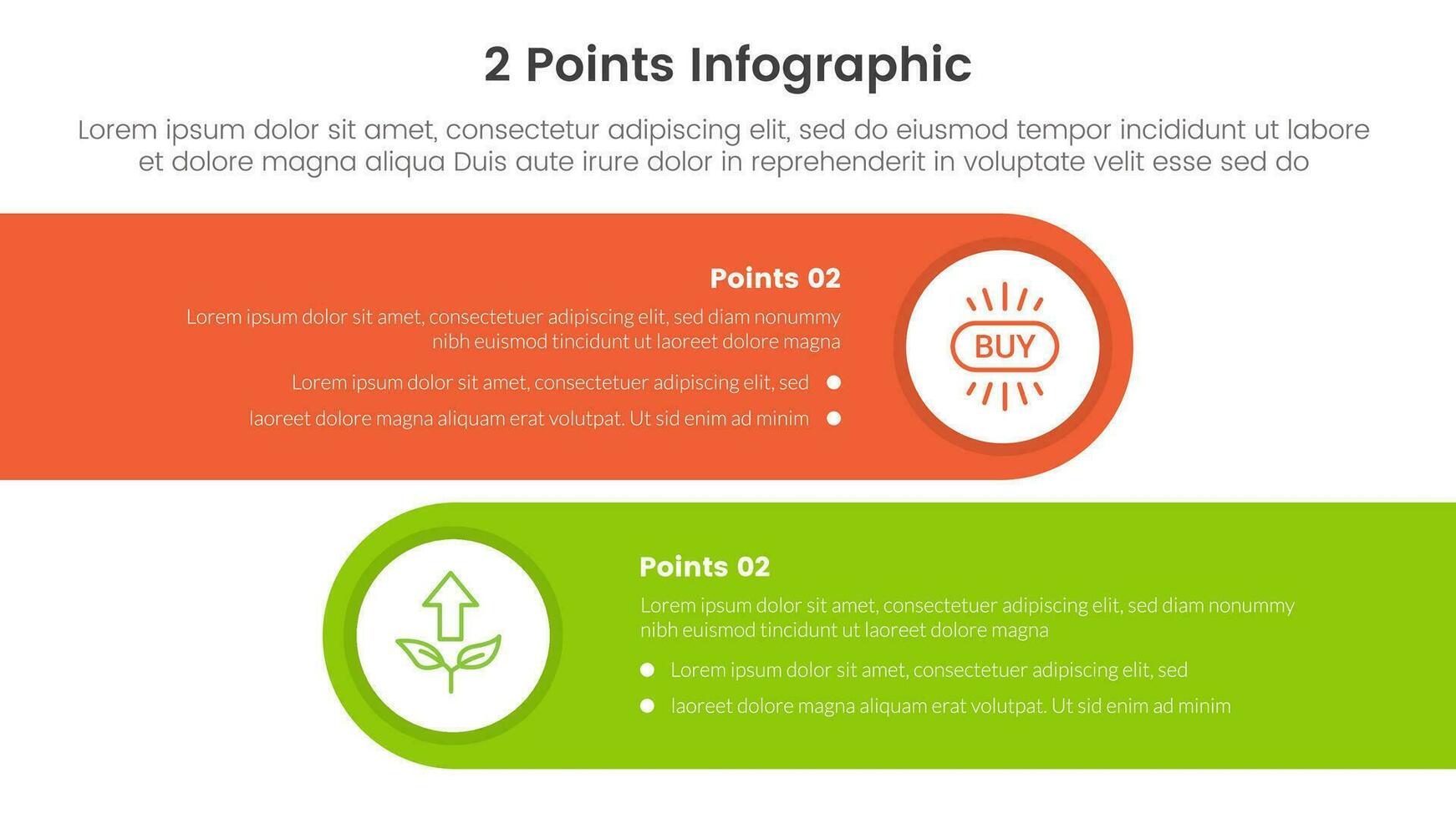 contro o confrontare e confronto concetto per Infografica modello bandiera con orizzontale il giro rettangolo scatola con Due punto elenco informazione vettore