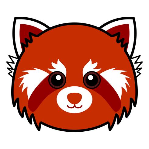Cute Red Panda Vector. vettore