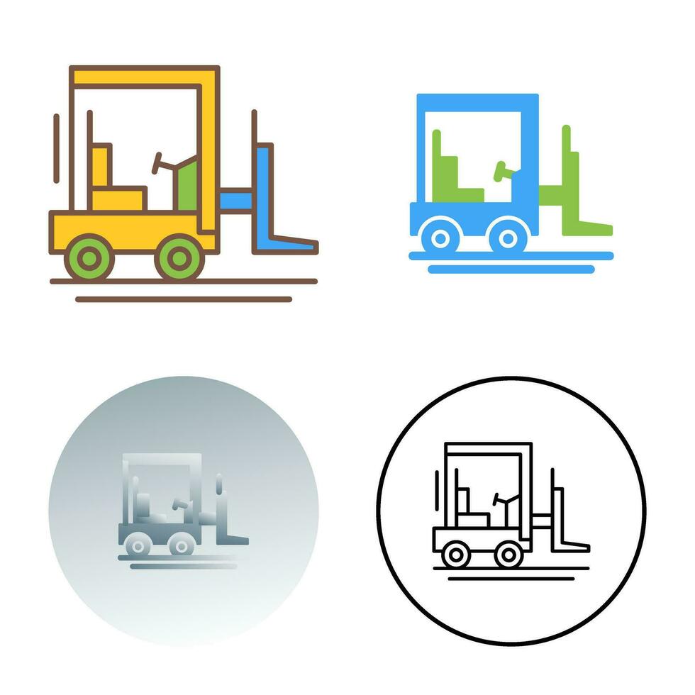 carrello elevatore a forca vettore icona
