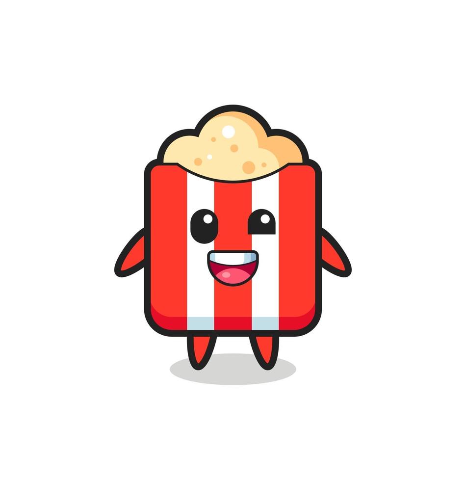 illustrazione di un personaggio popcorn con pose imbarazzanti vettore