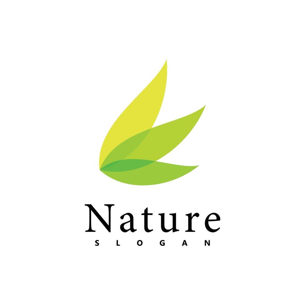 modello di progettazione di vettore di logo della natura. icona foglia