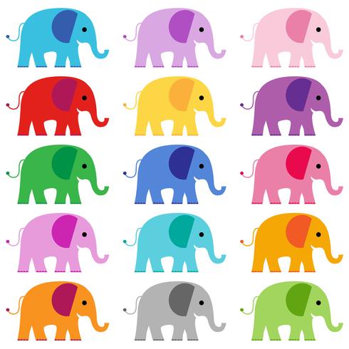 grafica clipart elefante vettore