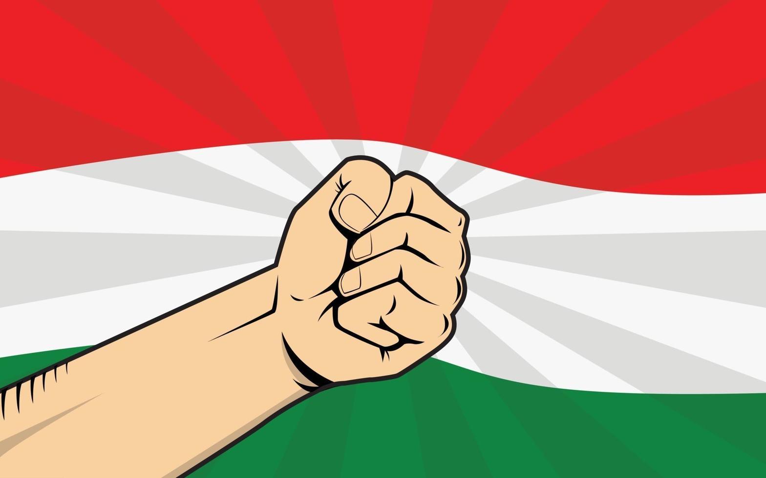 Ungheria lotta di protesta contro un'illustrazione del governo vettore