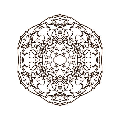 Mandala. Elemento decorativo d&#39;epoca vettore