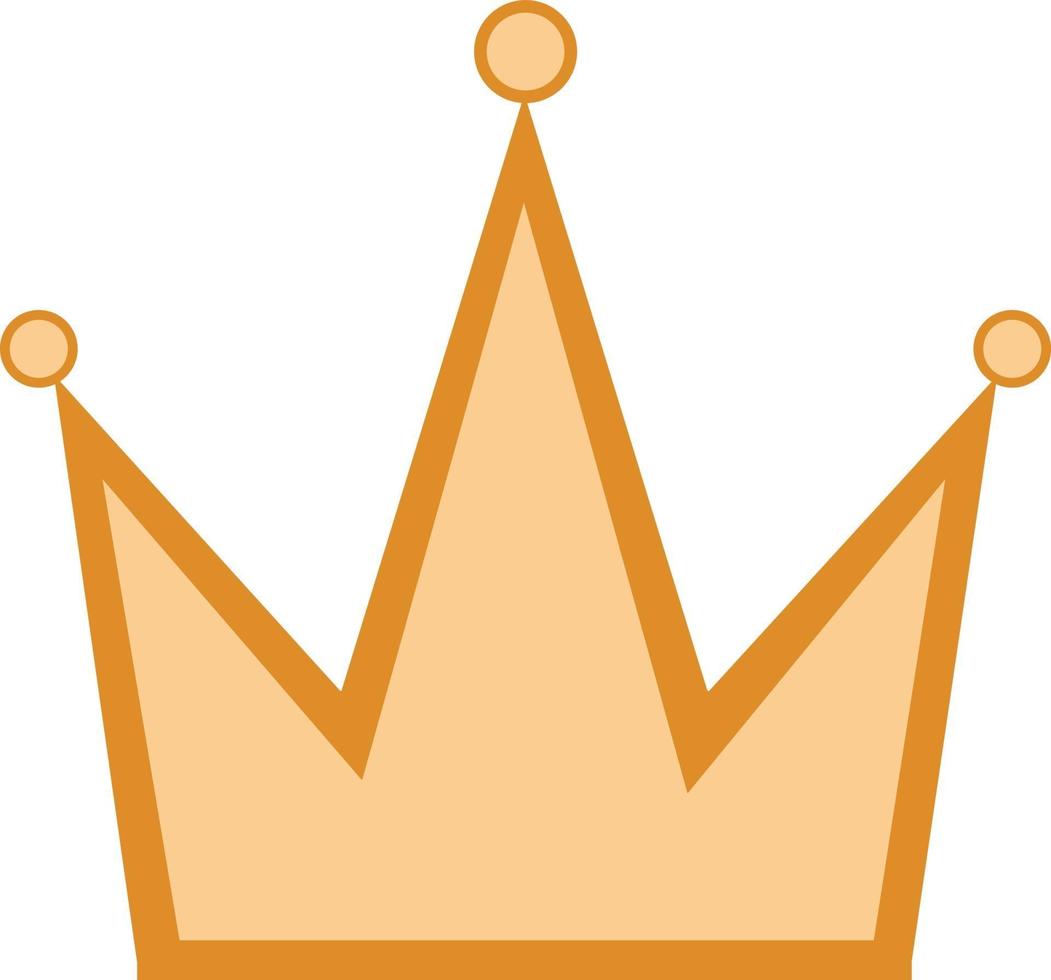 semplice illustrazione vettoriale di una corona. icona di vettore piatto diadema.