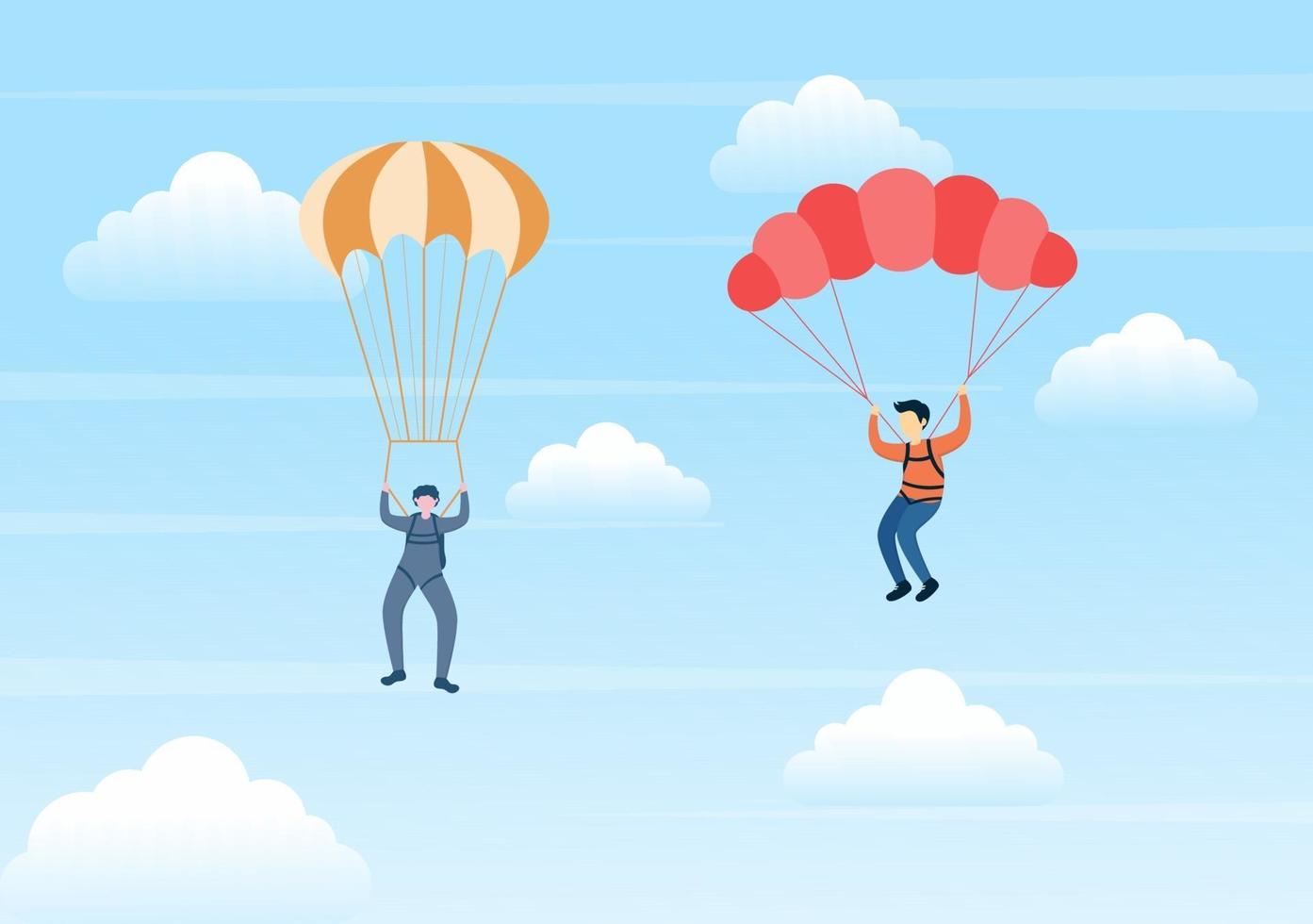 sport di paracadutismo di attività ricreative all'aperto utilizzando il vettore di paracadute