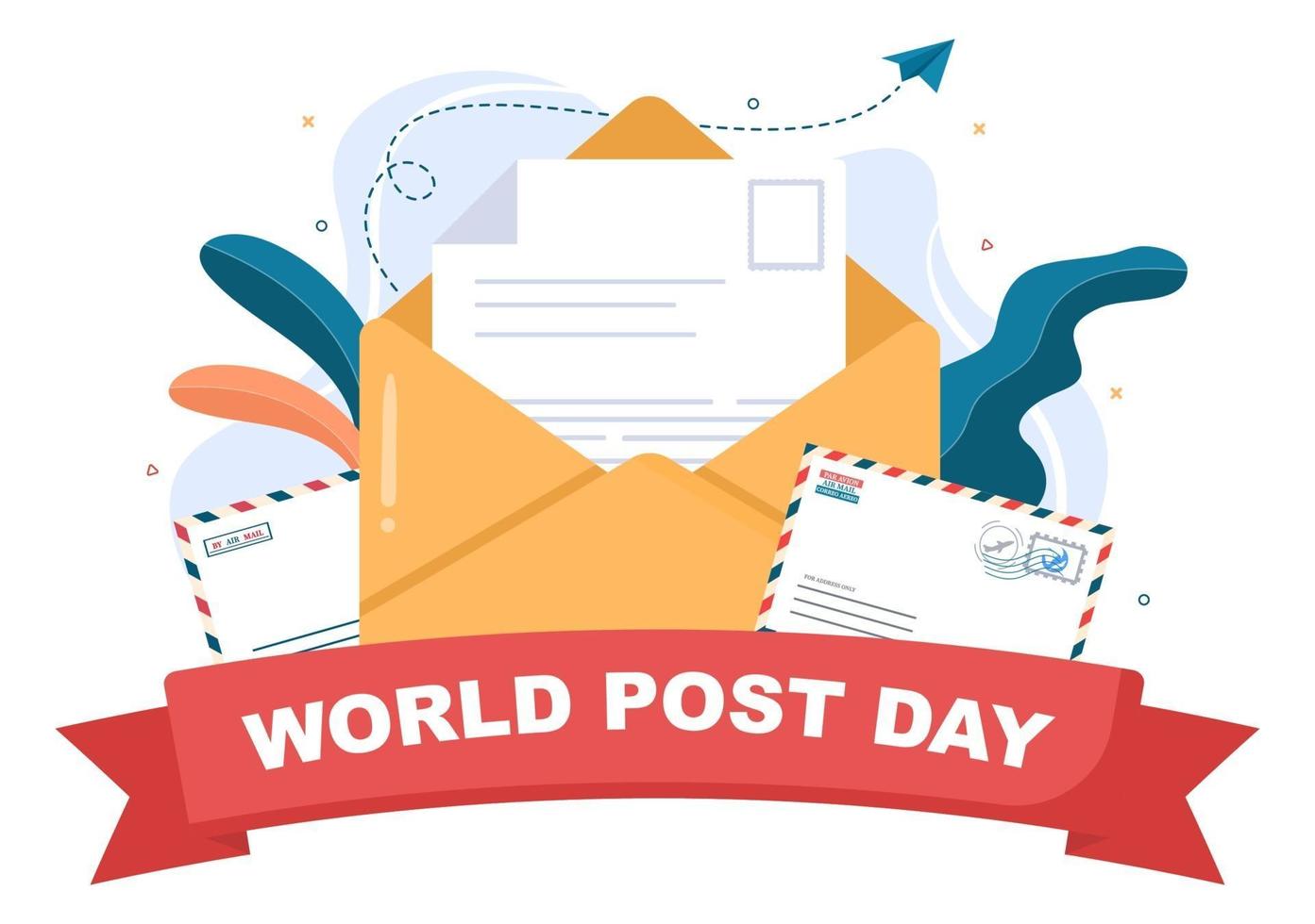 illustrazione vettoriale della giornata mondiale della posta