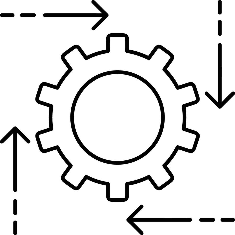 Ingranaggio ambientazione simbolo icona vettore Immagine. illustrazione di il industriale ruota mechine meccanismo design Immagine