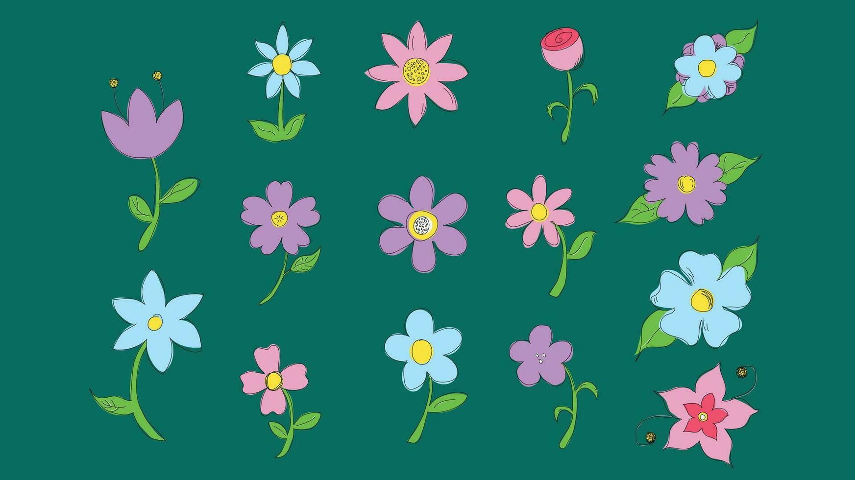 semplice fiore vettore illustrazione